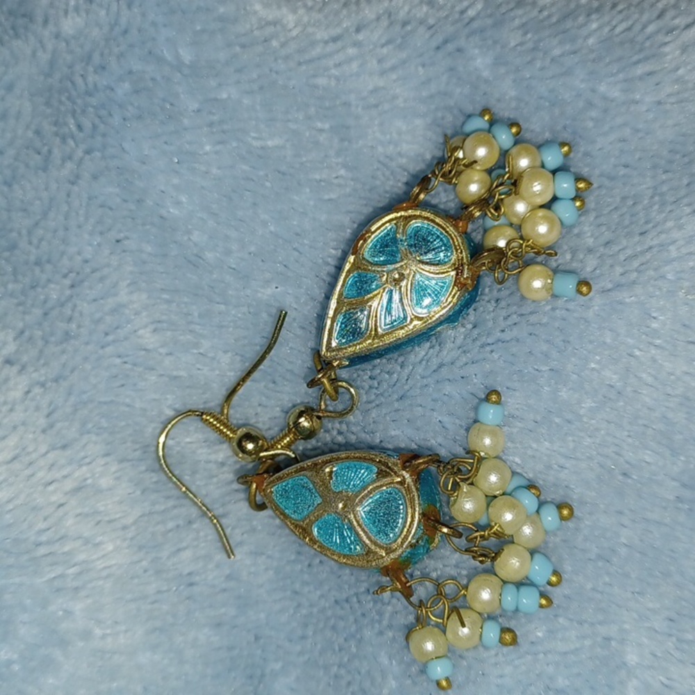 Vintage enameled earrings. - Picture 5 of 7